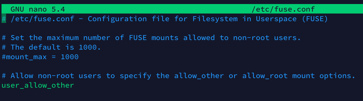 修改 /etc/fuse.conf