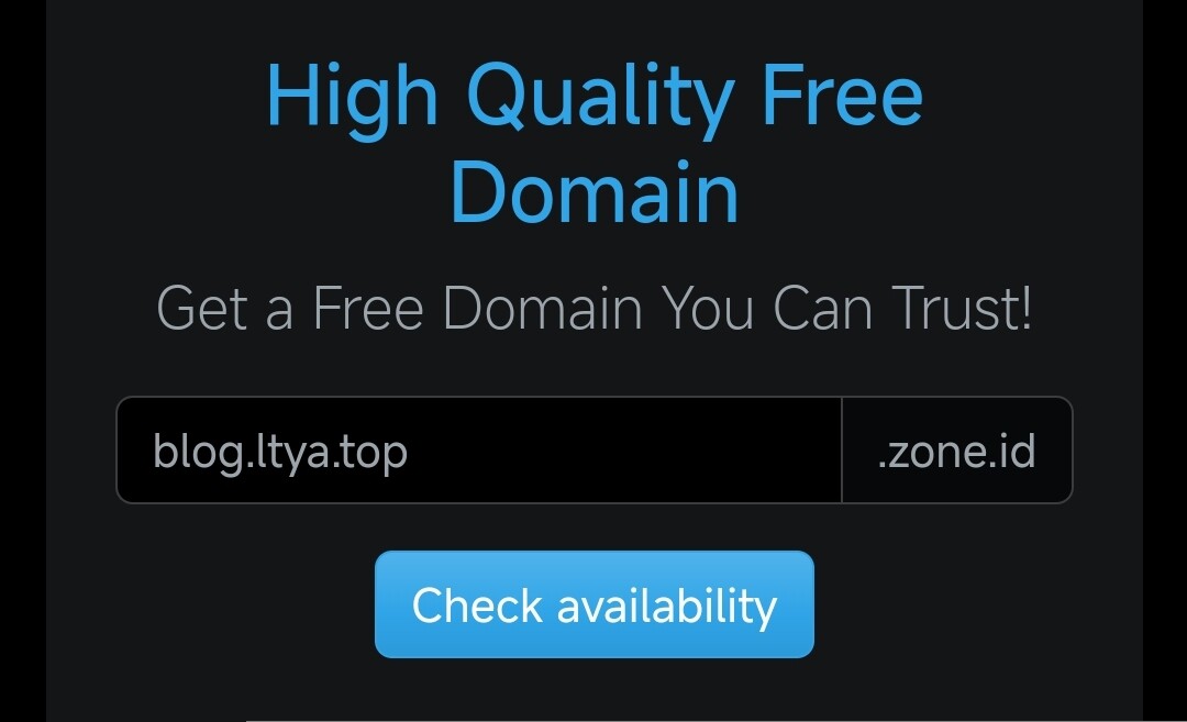 免费的 zone.id 二级域名